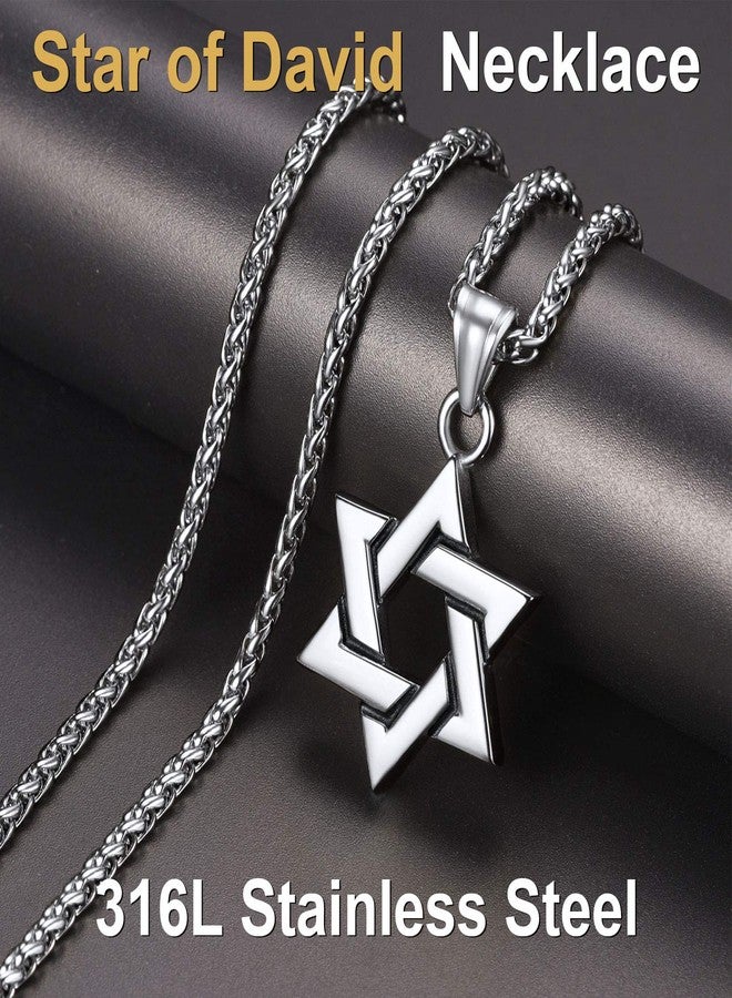 ChainsPro قلادات على شكل نجمة للنساء، مصنوعة من الفولاذ المقاوم للصدأ، هدايا يهودية له - Image 4
